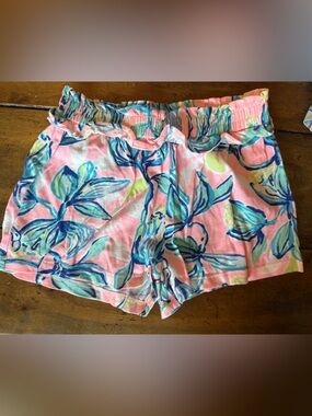 Lilly Pulitzer Pink Floral Pull-On Shorts